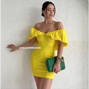 ZARA BLOGGER FAVE!!! Off-Shoulder Mini Dress NWT